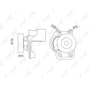 Натяжитель ремня навесного оборудования LYNXauto, арт. PT-3047