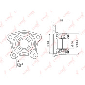 Ступица колеса LYNXauto, арт. WB-1022
