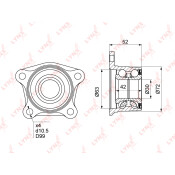 Подшипник ступицы колеса LYNXauto, арт. WB-1023