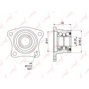 Ступица колеса LYNXauto, арт. WB-1024