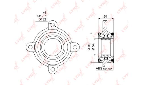 Ступица колеса LYNXauto, арт. WB-1028
