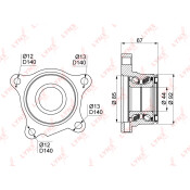 Ступица колеса LYNXauto, арт. WB-1030