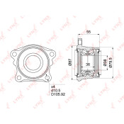 Ступица колеса LYNXauto, арт. WB-1031