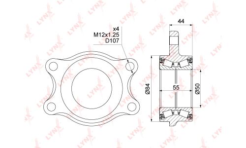 Ступица колеса LYNXauto, арт. WB-1032