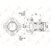 Ступица колеса LYNXauto, арт. WH-1001