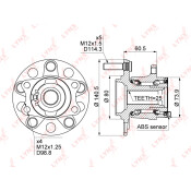 Ступица колеса LYNXauto, арт. WH-1021
