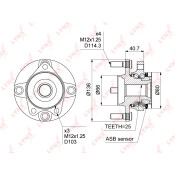 Ступица колеса LYNXauto, арт. WH-1031