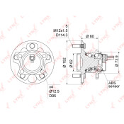 Ступица колеса LYNXauto, арт. WH-1042
