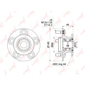Ступица колеса LYNXauto, арт. WH-1048