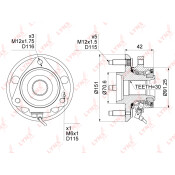 Ступица колеса LYNXauto, арт. WH-1070