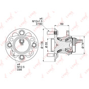 Ступица колеса LYNXauto, арт. WH-1106
