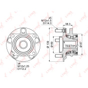 Ступица колеса LYNXauto, арт. WH-1112