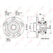 Ступица колеса LYNXauto, арт. WH-1119