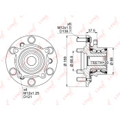 Ступица колеса LYNXauto, арт. WH-1126