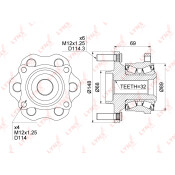 Ступица колеса LYNXauto, арт. WH-1145