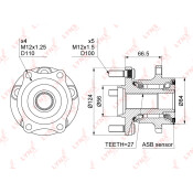 Ступица колеса LYNXauto, арт. WH-1153