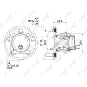 Ступица колеса LYNXauto, арт. WH-1158