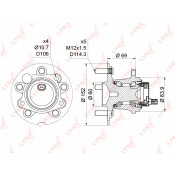 Ступица колеса LYNXauto, арт. WH-1175