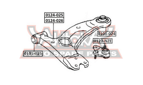 Сайлентблок Asva, арт. 0101-024