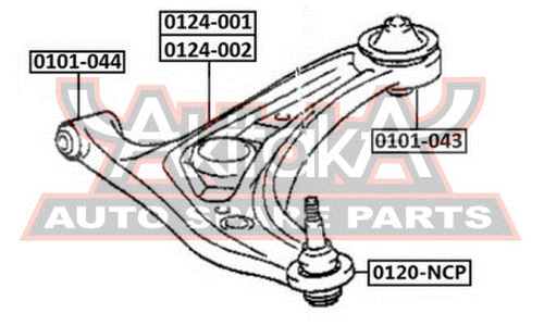 Сайлентблок Asva, арт. 0101-044