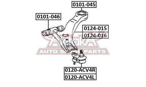 Сайлентблок Asva, арт. 0101-045