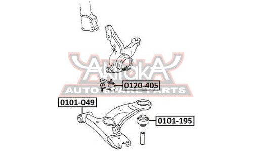 Сайлентблок Asva, арт. 0101-049