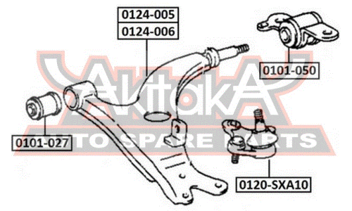 Сайлентблок Asva, арт. 0101-050