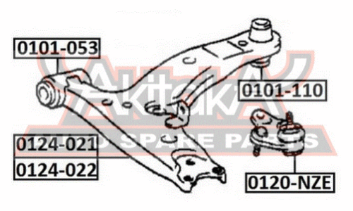 Сайлентблок Asva, арт. 0101-053