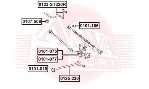 Сайлентблок Asva, арт. 0101-166