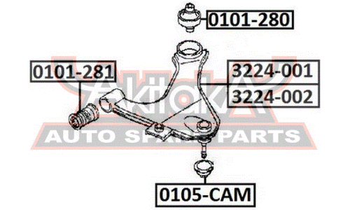 Сайлентблок Asva, арт. 0101-281