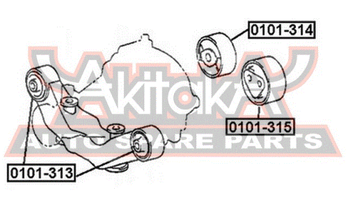Сайлентблок Asva, арт. 0101-313