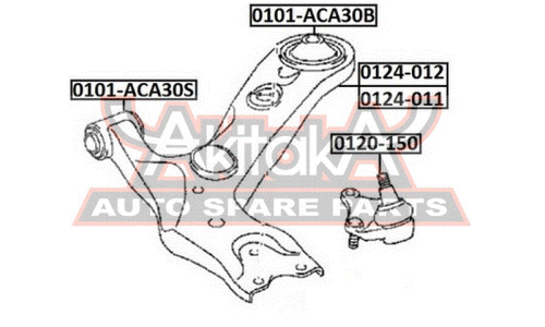 Сайлентблок Asva, арт. 0101-ACA30B