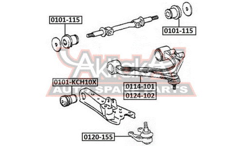 Сайлентблок Asva, арт. 0101-KCH10X