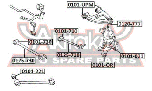 Сайлентблок Asva, арт. 0101-OR