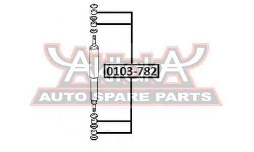 Втулка заднего амортизатора Asva, арт. 0103-782
