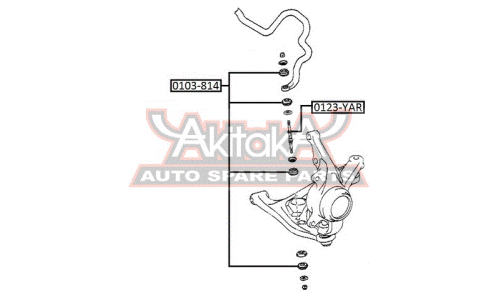 Втулка стойки стабилизатора Asva, арт. 0103-814