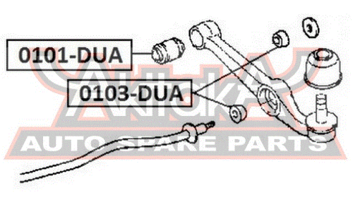 Сайлентблок Asva, арт. 0103-DUA