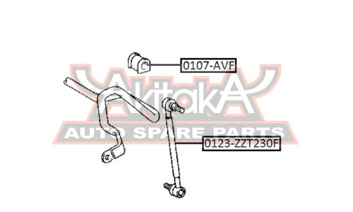 Втулка стабилизатора Asva, передняя, арт. 0107-AVF