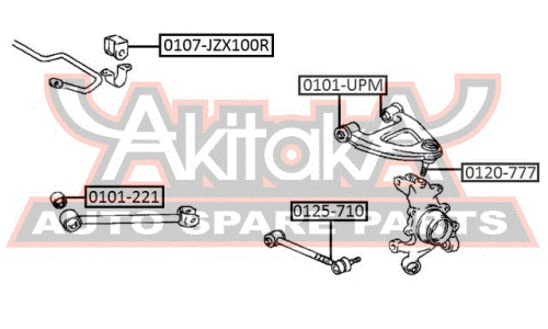 Втулка Asva, арт. 0107-JZX100R