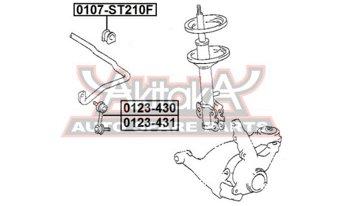 Втулка стабилизатора Asva, арт. 0107-ST210F