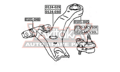 Опора шаровая Asva, арт. 0120-MCV30L