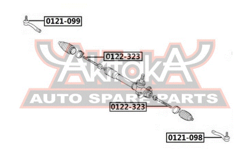 Наконечник рулевой тяги Asva, арт. 0121-098