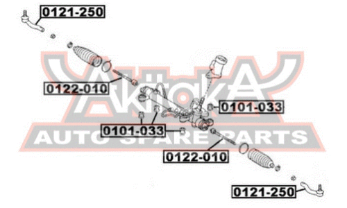 Наконечник рулевой тяги Asva, арт. 0121-250