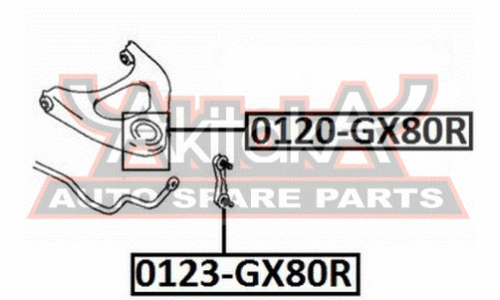 Стойка стабилизатора (линк) Asva, задняя, арт. 0123-GX80R