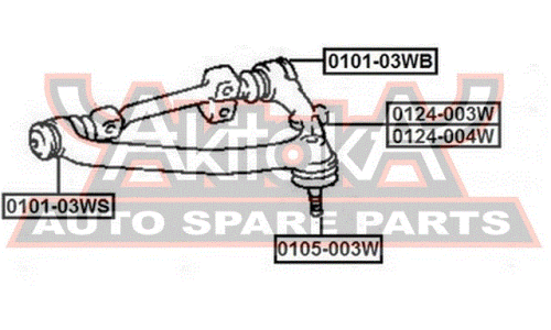 Рычаг подвески Asva, арт. 0124-004W