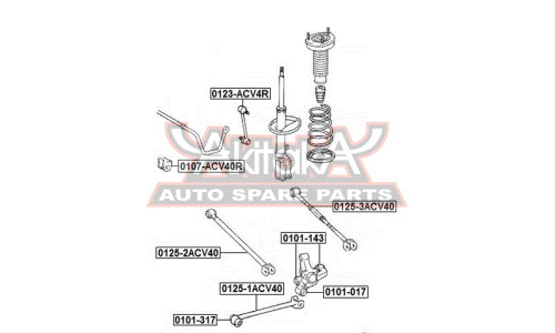 Тяга подвески Asva, арт. 0125-2ACV40