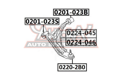Сайлентблок Asva, арт. 0201-023S