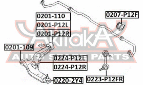 Сайлентблок Asva, арт. 0201-110