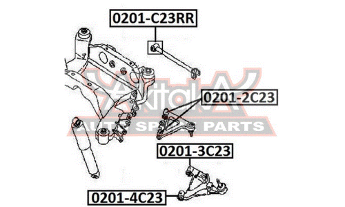 Сайлентблок Asva, арт. 0201-4C23