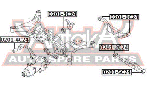 Сайлентблок Asva, арт. 0201-5C24